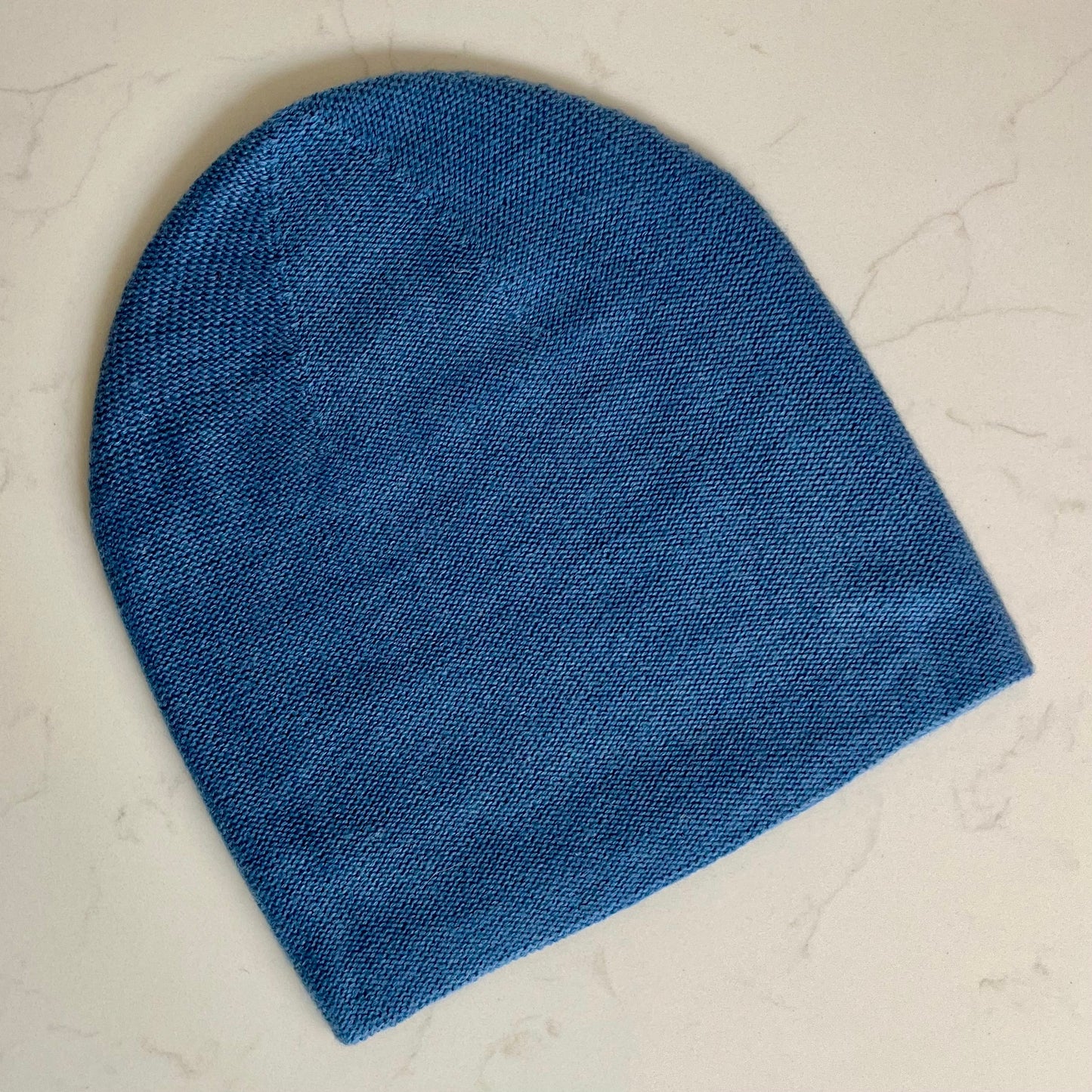 Cashmere Beanie Hat - Mid Blue