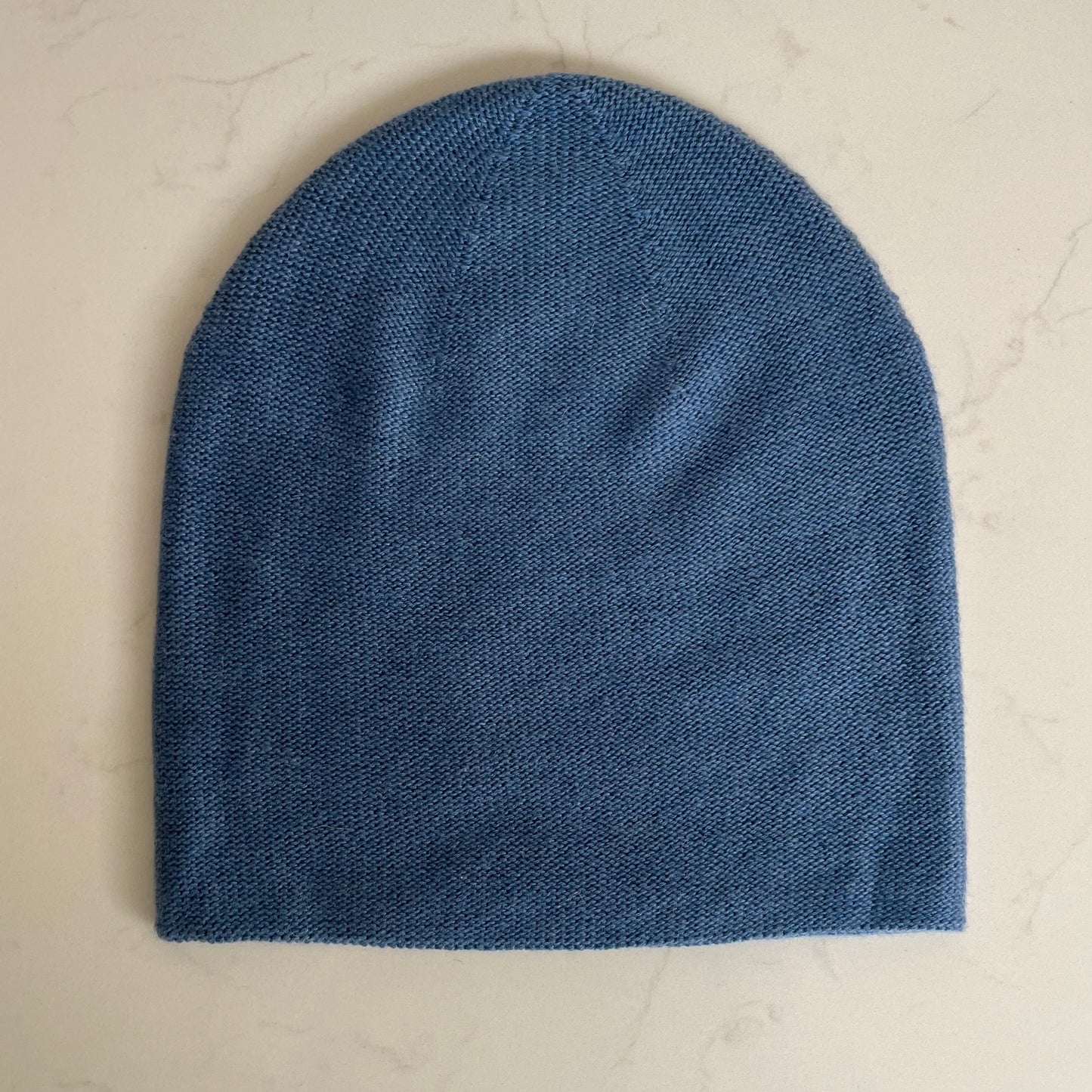 Cashmere Beanie Hat - Mid Blue