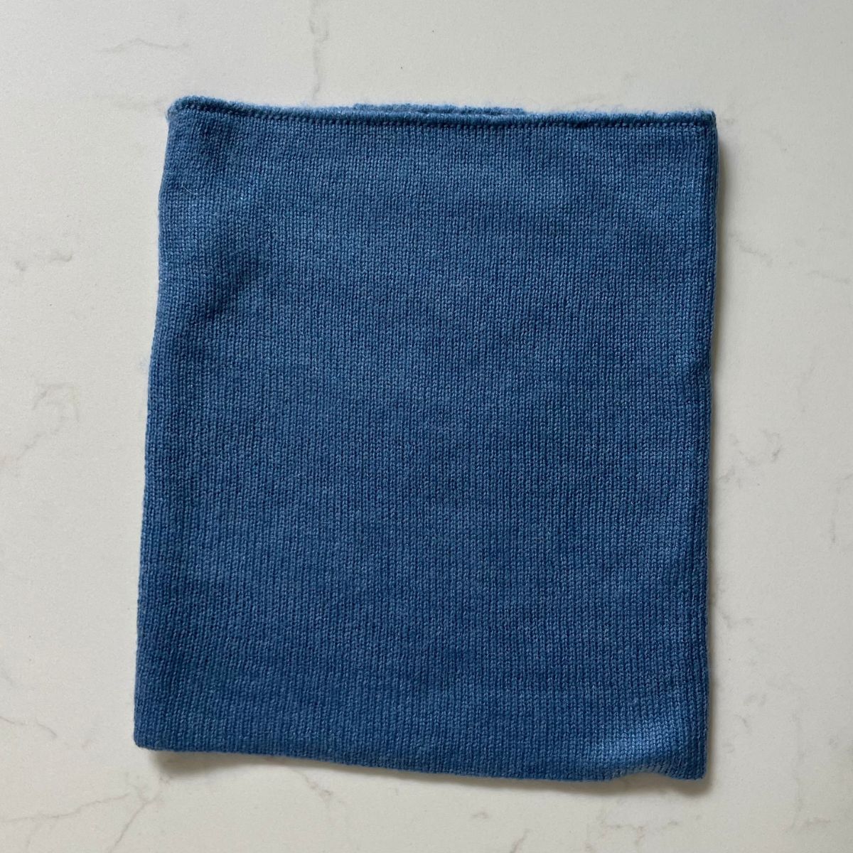 Kids Reversible Cashmere Snood - Blue & Oatmeal