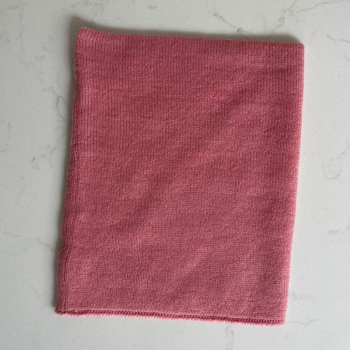 Kids Reversible Cashmere Snood - Pink & Oatmeal