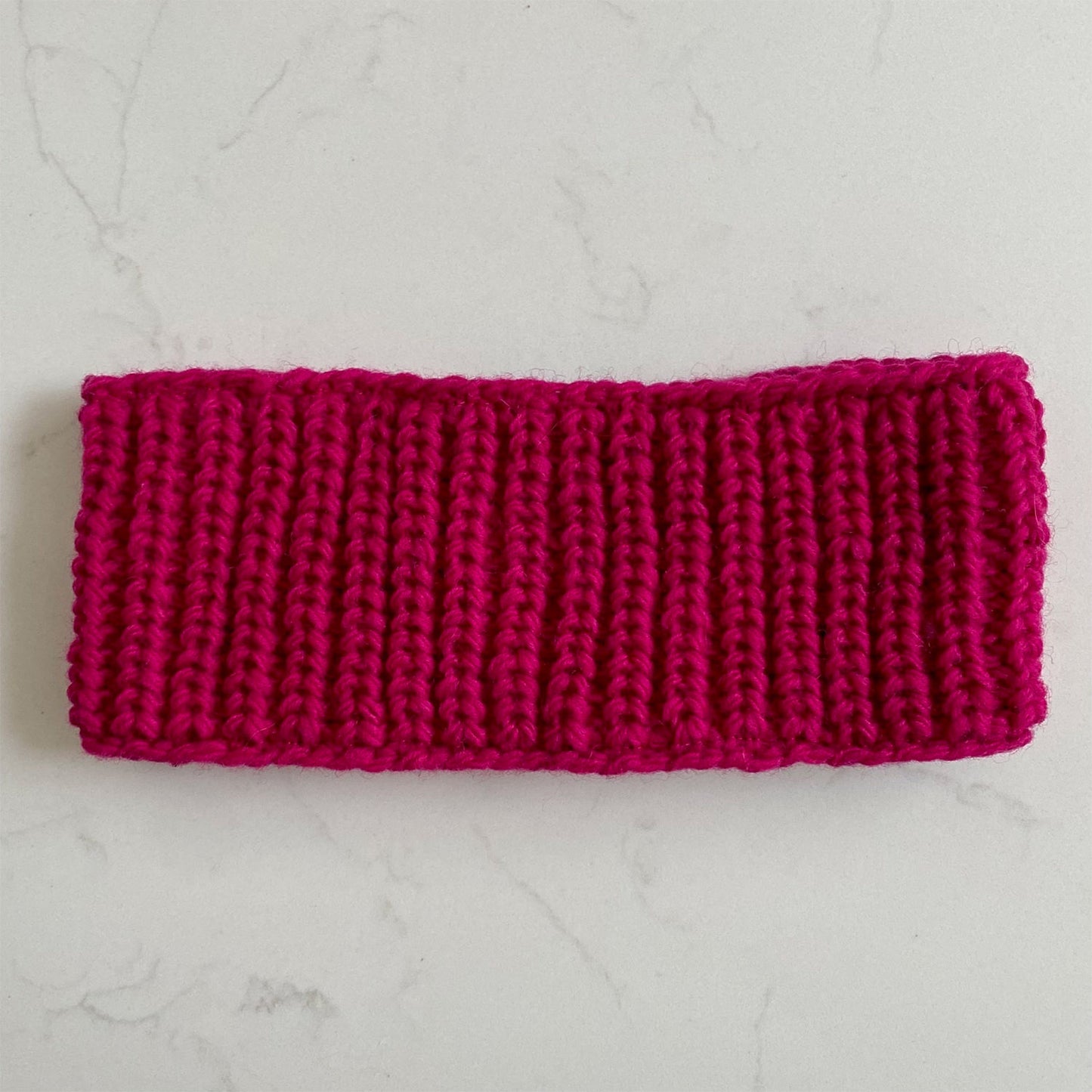 Knitted Fleece-Lined Headband - Chunky Pink