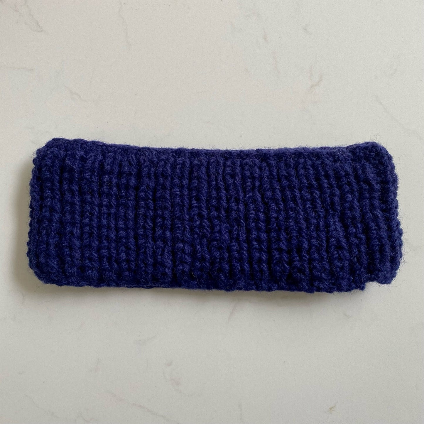 Knitted Fleece-Lined Headband - Plain Navy