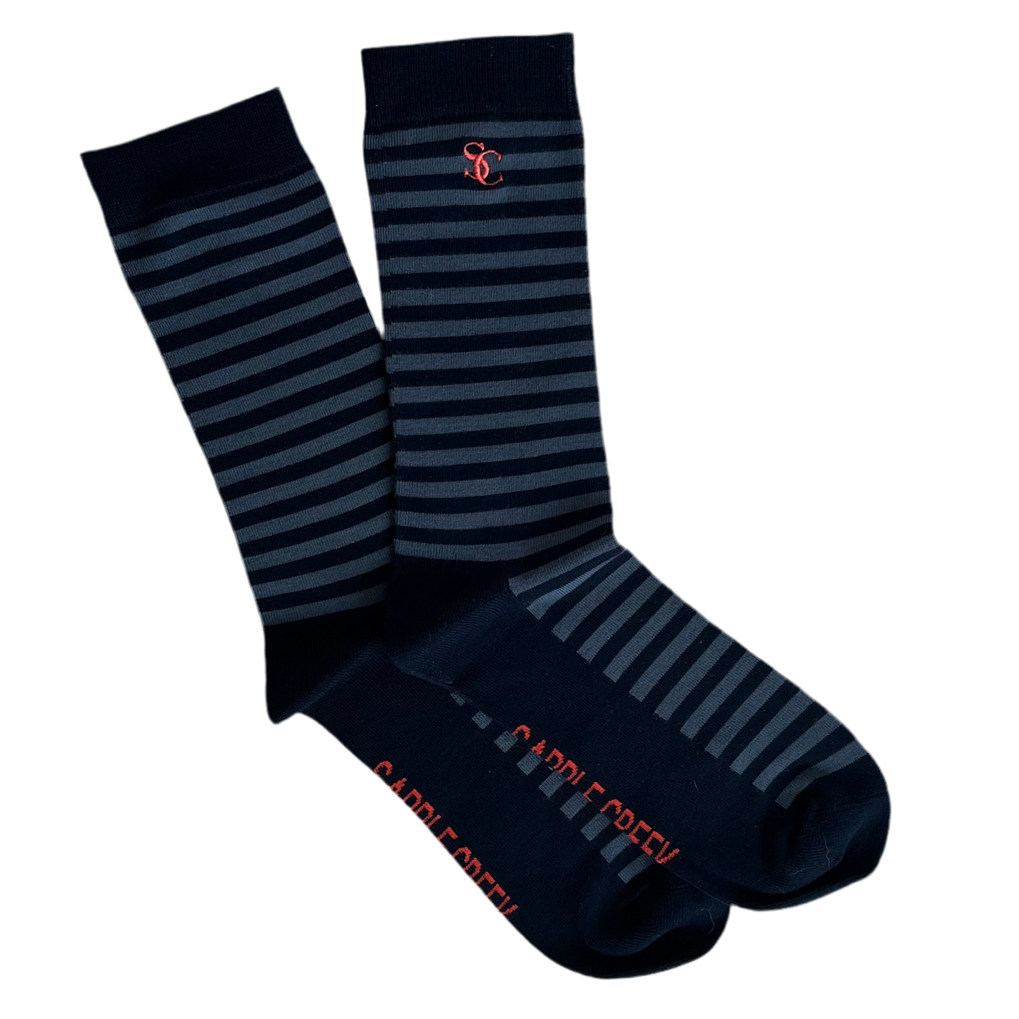 Bamboo Socks - Navy slate stripe