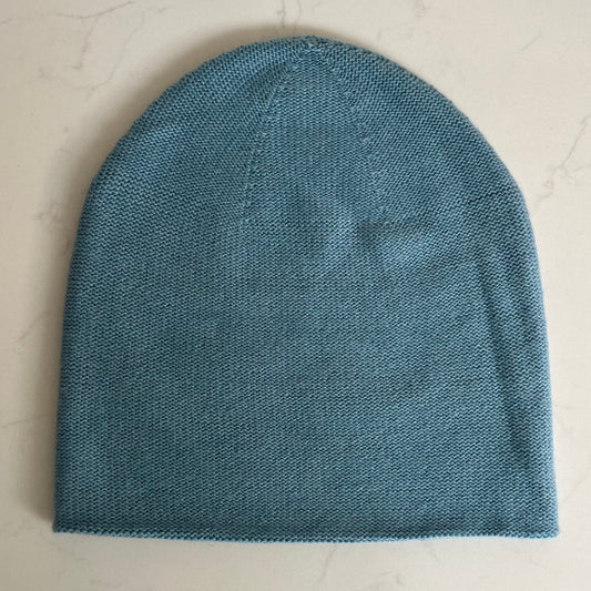 Cashmere Beanie Hat - Pale Blue