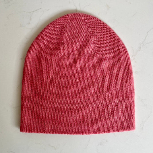 Cashmere Beanie Hat - Pink