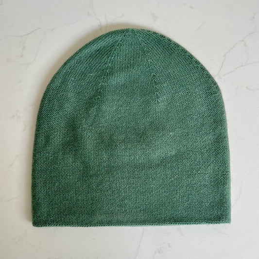 Cashmere Beanie Hat - Sea Green