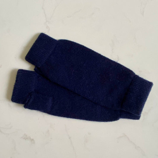 Cashmere Wrist Warmers – Navy