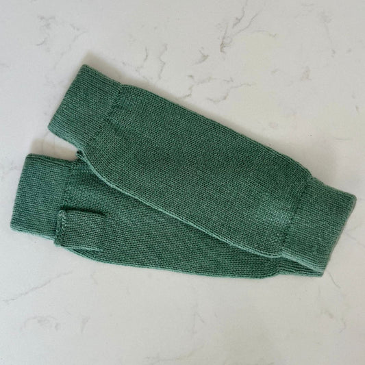 Cashmere Wrist Warmers – Sea Green