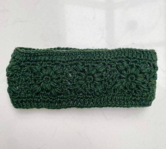 Crocheted Headband - Lichen Green