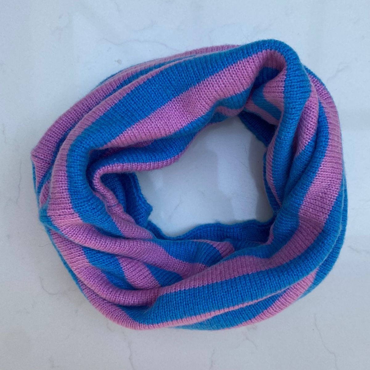 Cashmere Reversible Snoods - Dahlia Pink & Blue