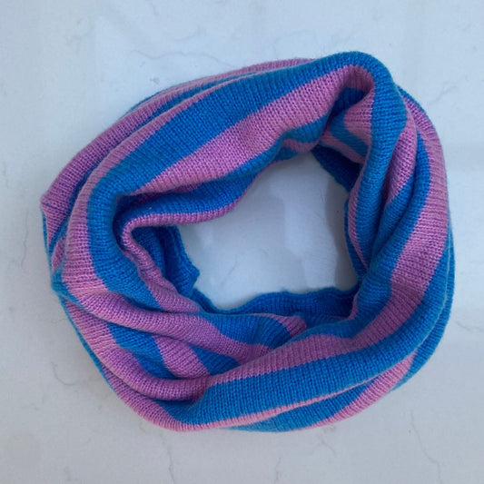 Cashmere Reversible Snoods - Dahlia Pink & Blue
