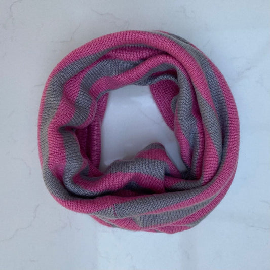 Cashmere Reversible Snoods - Pink & Grey