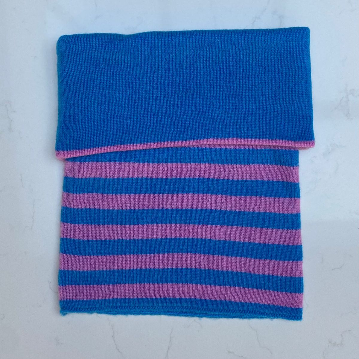 Cashmere Reversible Snoods - Dahlia Pink & Blue
