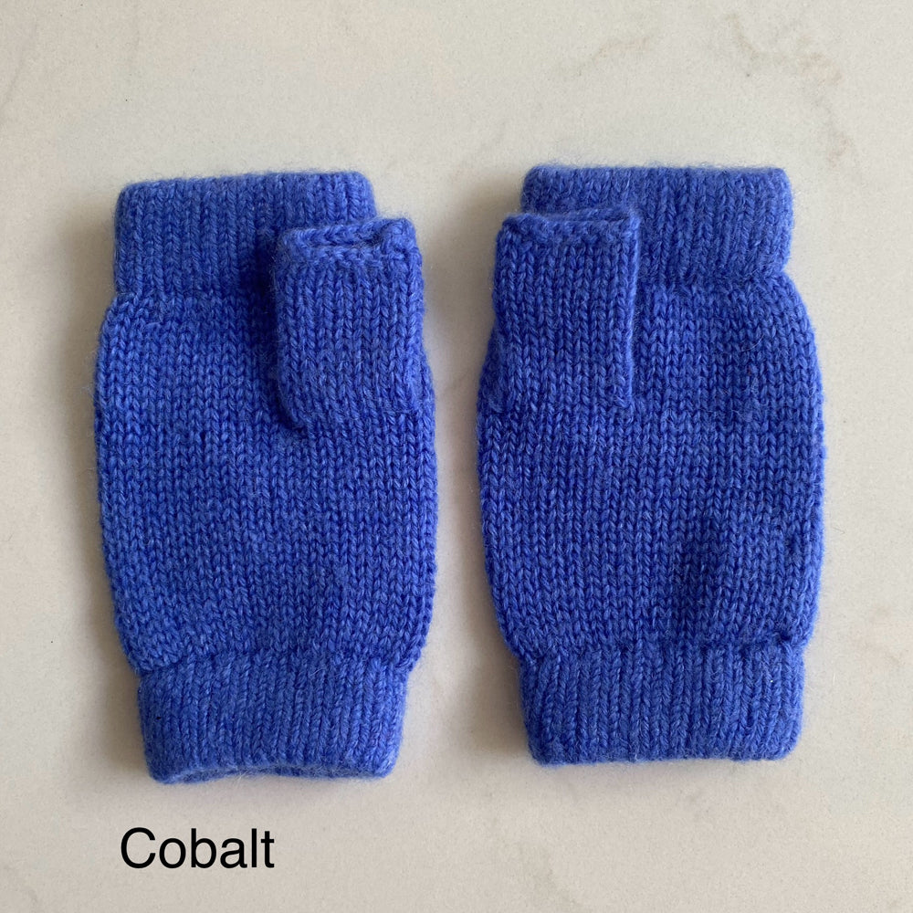 Kids Cashmere Wristwarmers - Cobalt Blue