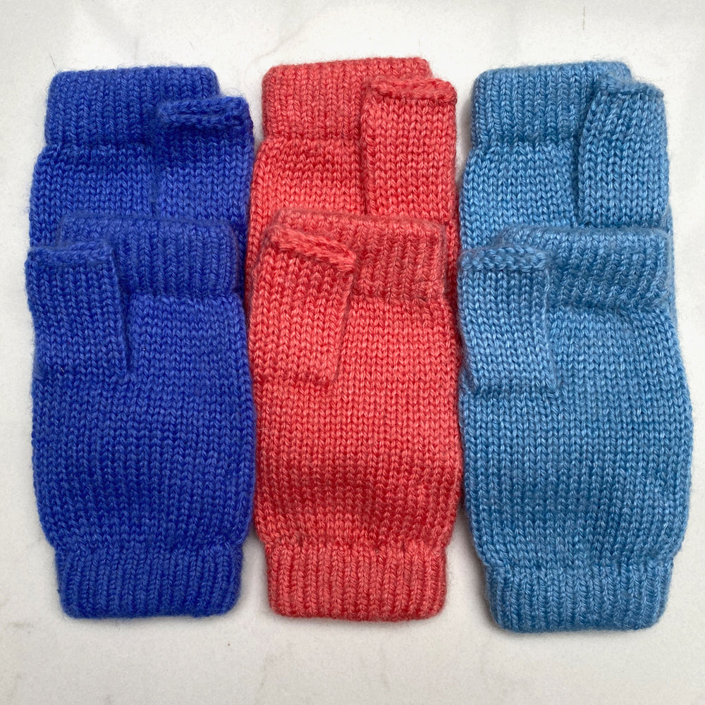 Kids Cashmere Wristwarmers - Coral