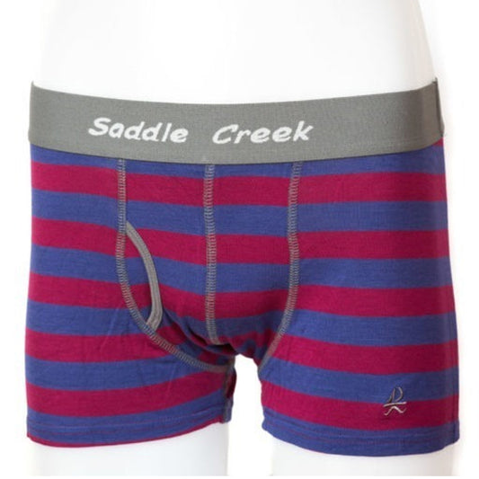 Bamboo Boxers – Navy & Crimson Wide Stripe