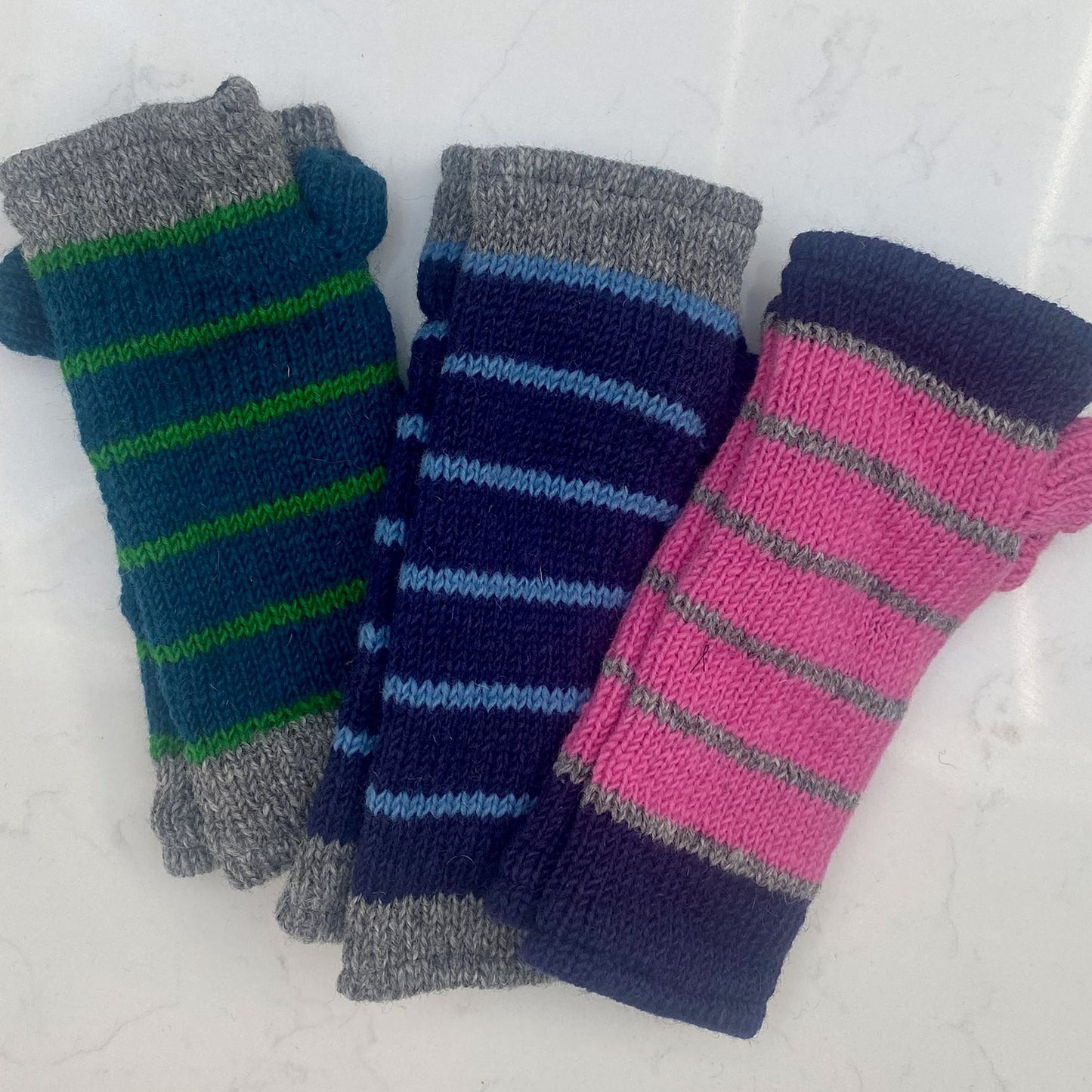 Knitted Wristwarmers - Grey