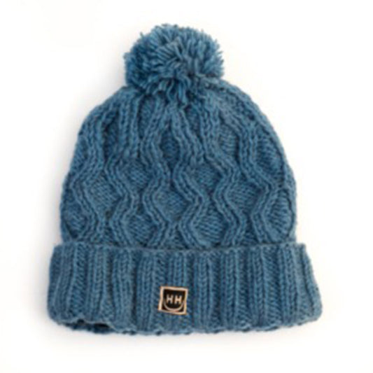 Woollen Bobble Hat - Pale Blue