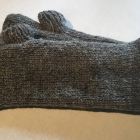 Knitted Wristwarmers - Grey